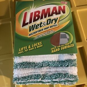 Libman Wet & Dry Floor Microfiber Mop Refill 18" Hard Surfaces
